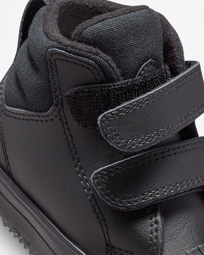 Converse Chuck Taylor All Star Berkshire Boot Easy-On Läder Svarta Svarta Grå | 407MKJEVX