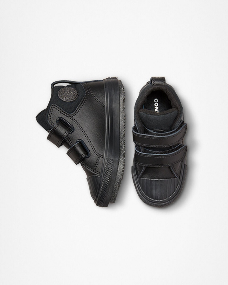 Converse Chuck Taylor All Star Berkshire Boot Easy-On Läder Svarta Svarta Grå | 407MKJEVX