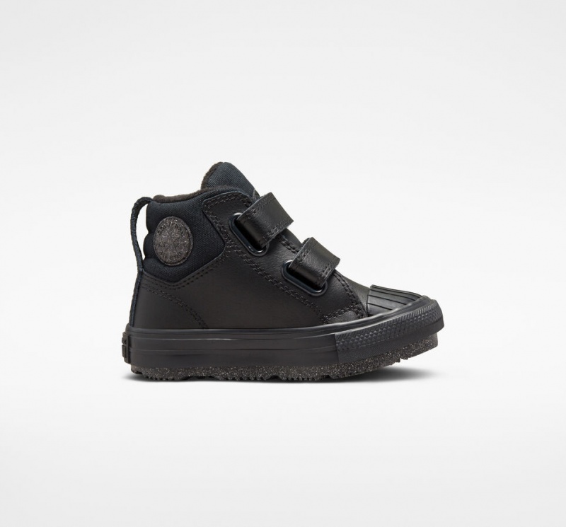 Converse Chuck Taylor All Star Berkshire Boot Easy-On Läder Svarta Svarta Grå | 407MKJEVX