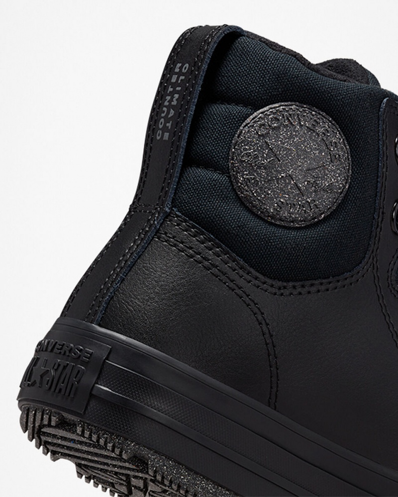 Converse Chuck Taylor All Star Berkshire Boot Läder Svarta Svarta Grå | 134MHDJUR