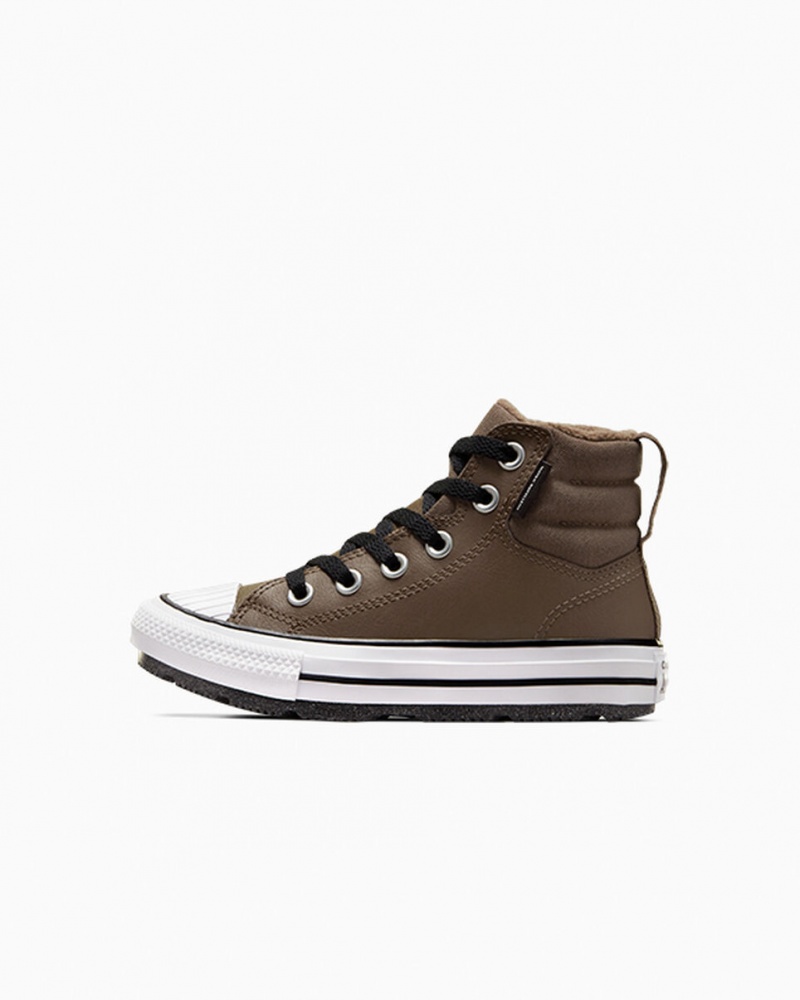 Converse Chuck Taylor All Star Berkshire Boot Läder Svarta Vita | 178ZKXDMW