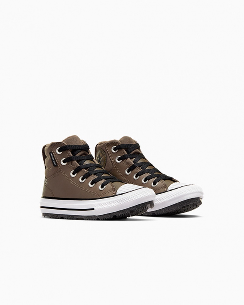 Converse Chuck Taylor All Star Berkshire Boot Läder Svarta Vita | 178ZKXDMW