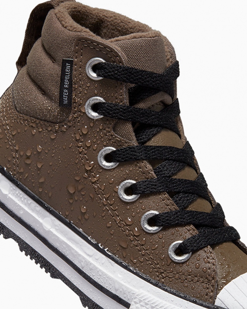 Converse Chuck Taylor All Star Berkshire Boot Läder Svarta Vita | 178ZKXDMW