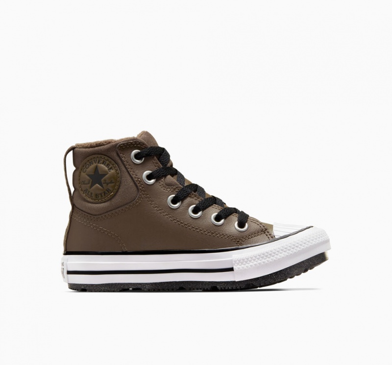 Converse Chuck Taylor All Star Berkshire Boot Läder Svarta Vita | 178ZKXDMW