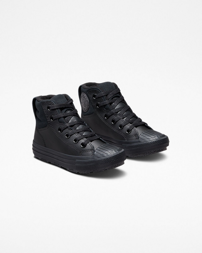 Converse Chuck Taylor All Star Berkshire Boot Läder Svarta Svarta Grå | 651YPZSCJ