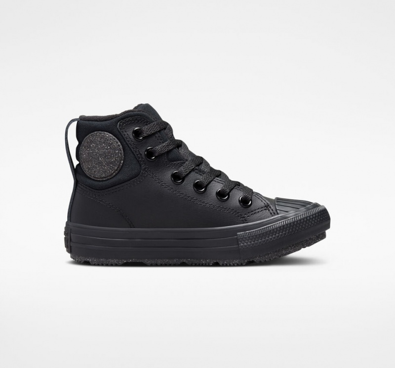 Converse Chuck Taylor All Star Berkshire Boot Läder Svarta Svarta Grå | 651YPZSCJ