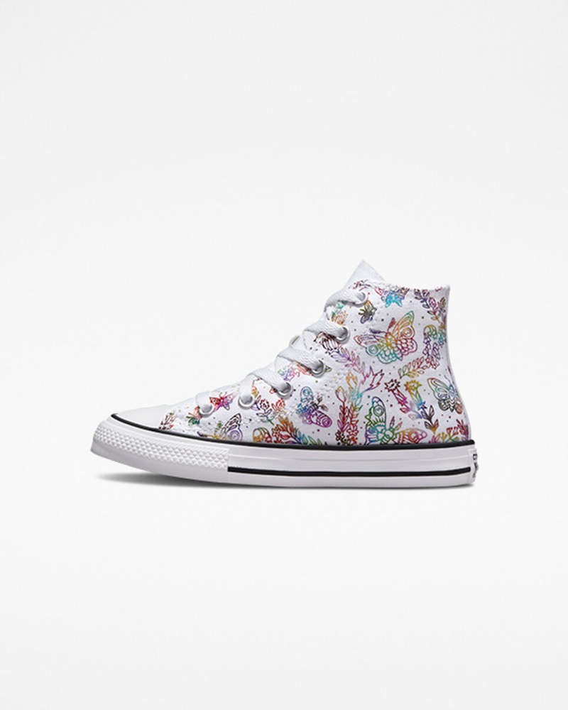 Converse Chuck Taylor All Star Butterfly Shine Vita Rosa Lila Blå | 980HTIRLX
