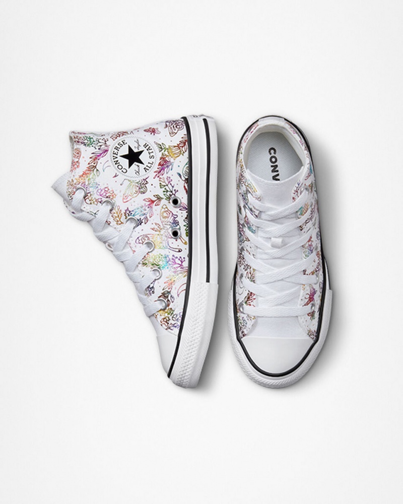 Converse Chuck Taylor All Star Butterfly Shine Vita Rosa Lila Blå | 980HTIRLX