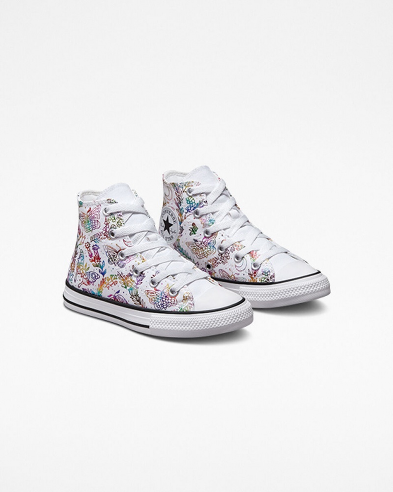 Converse Chuck Taylor All Star Butterfly Shine Vita Rosa Lila Blå | 980HTIRLX