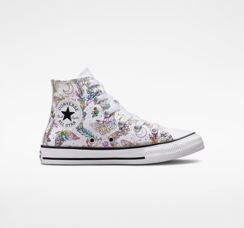 Converse Chuck Taylor All Star Butterfly Shine Vita Rosa Lila Blå | 980HTIRLX