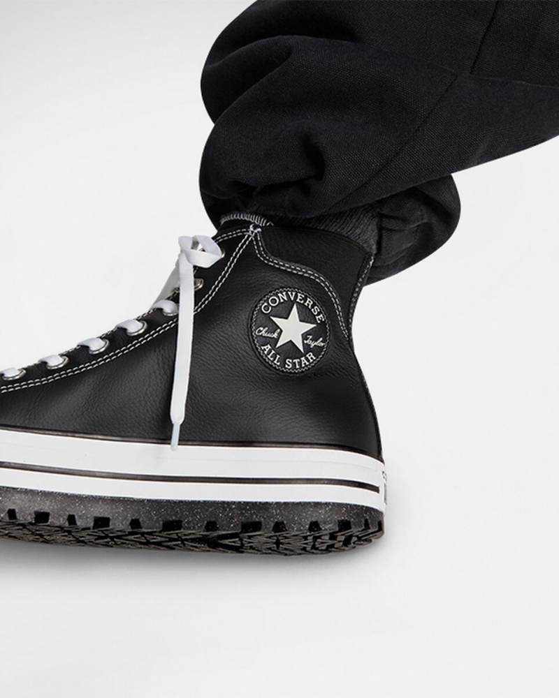Converse Chuck Taylor All Star City Trek Vattentäta Boot Svarta Vita Silver | 690WEMGYN