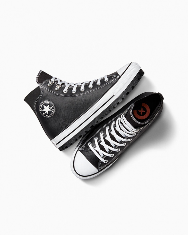 Converse Chuck Taylor All Star City Trek Vattentäta Boot Svarta Vita Silver | 690WEMGYN