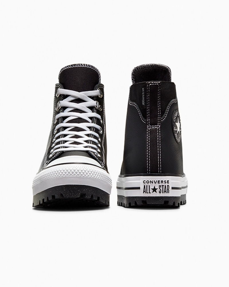 Converse Chuck Taylor All Star City Trek Vattentäta Boot Svarta Vita Silver | 690WEMGYN