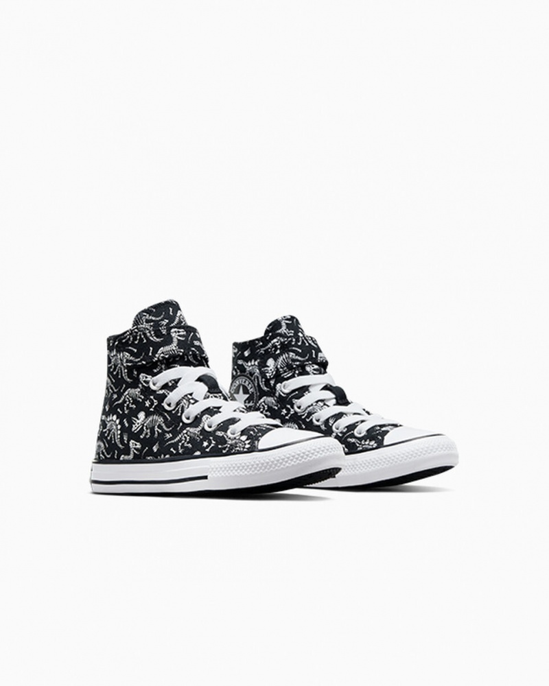 Converse Chuck Taylor All Star Easy-On Dinos Svarta Vita Vita | 926UINCGE