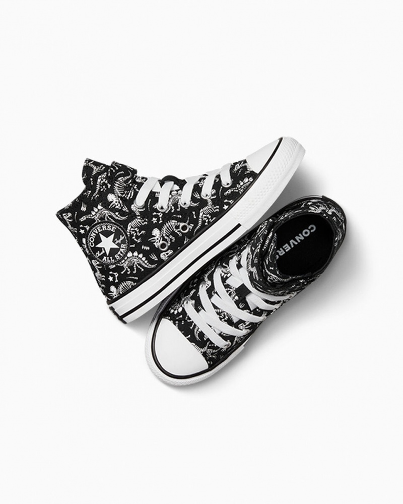 Converse Chuck Taylor All Star Easy-On Dinos Svarta Vita Vita | 926UINCGE