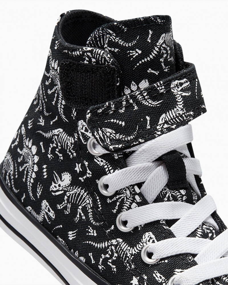 Converse Chuck Taylor All Star Easy-On Dinos Svarta Vita Vita | 926UINCGE
