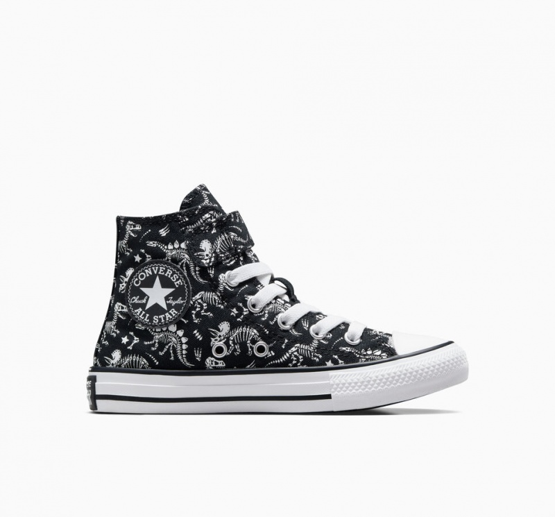 Converse Chuck Taylor All Star Easy-On Dinos Svarta Vita Vita | 926UINCGE