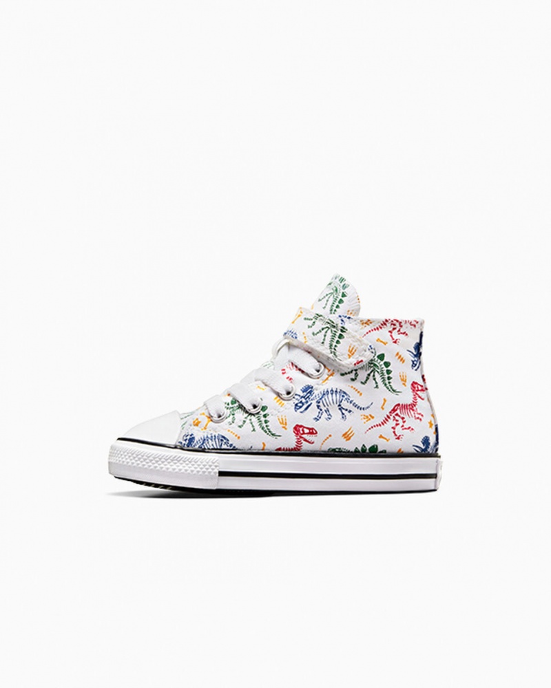 Converse Chuck Taylor All Star Easy-On Dinos Vita Röda Gröna | 053UBKPQI
