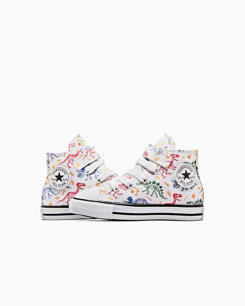 Converse Chuck Taylor All Star Easy-On Dinos Vita Röda Gröna | 053UBKPQI