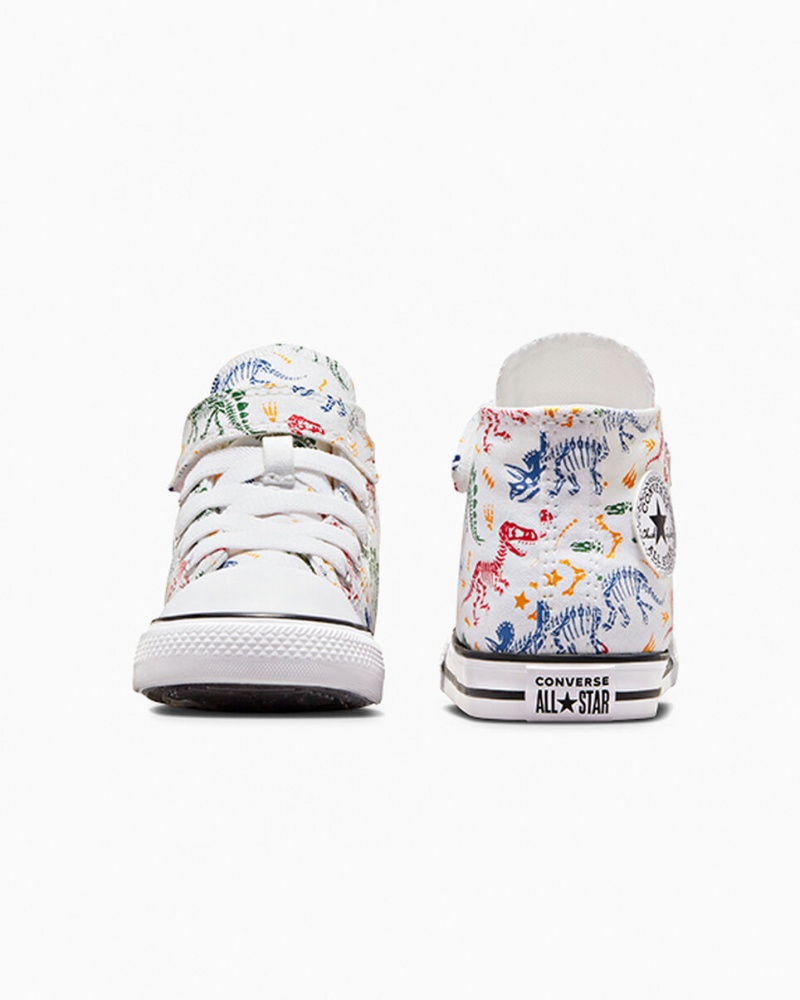 Converse Chuck Taylor All Star Easy-On Dinos Vita Röda Gröna | 053UBKPQI