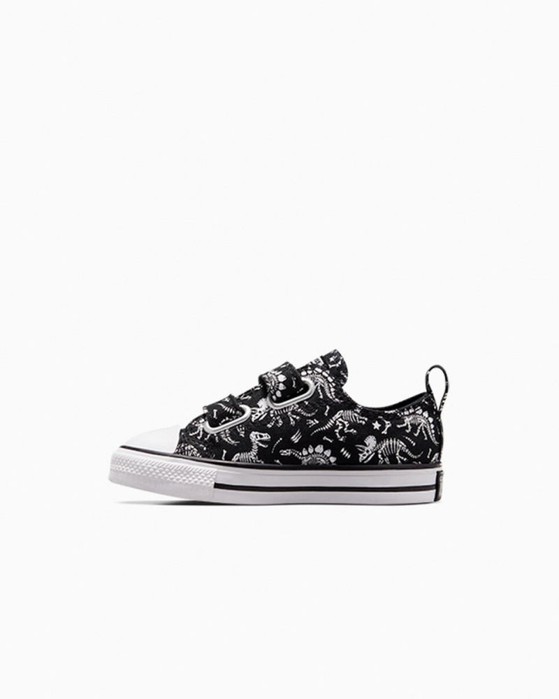 Converse Chuck Taylor All Star Easy-On Dinos Svarta Vita Vita | 820JEXCRK