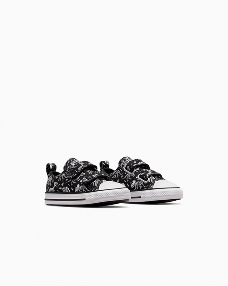 Converse Chuck Taylor All Star Easy-On Dinos Svarta Vita Vita | 820JEXCRK