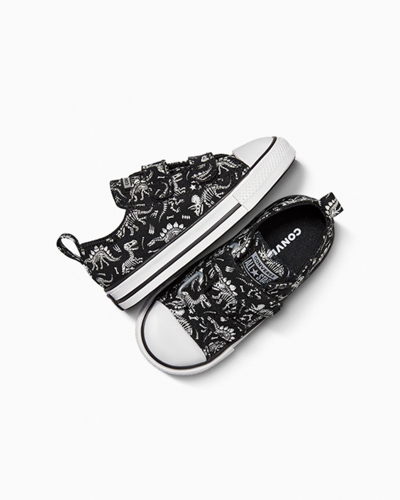 Converse Chuck Taylor All Star Easy-On Dinos Svarta Vita Vita | 820JEXCRK