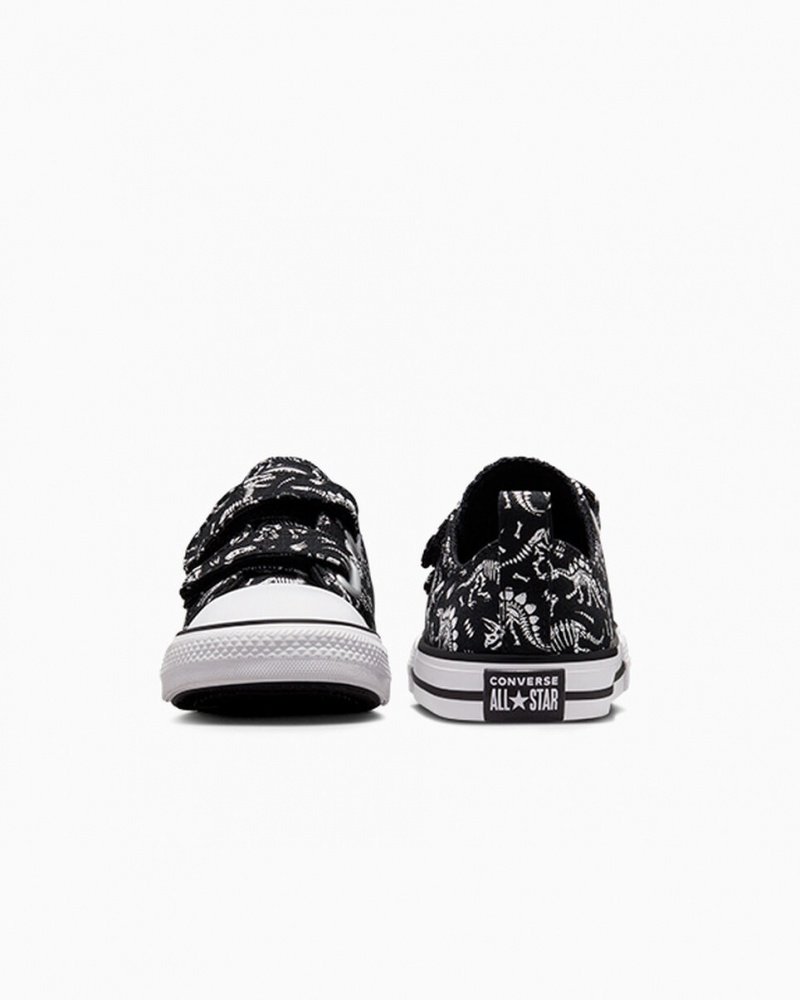Converse Chuck Taylor All Star Easy-On Dinos Svarta Vita Vita | 820JEXCRK