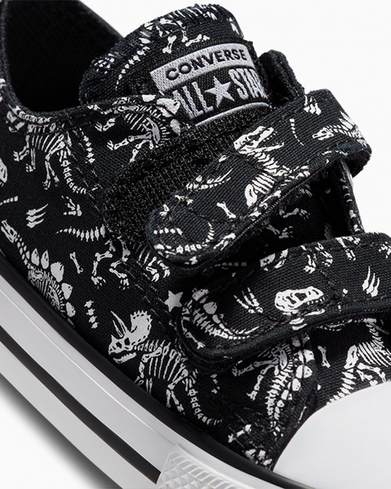 Converse Chuck Taylor All Star Easy-On Dinos Svarta Vita Vita | 820JEXCRK