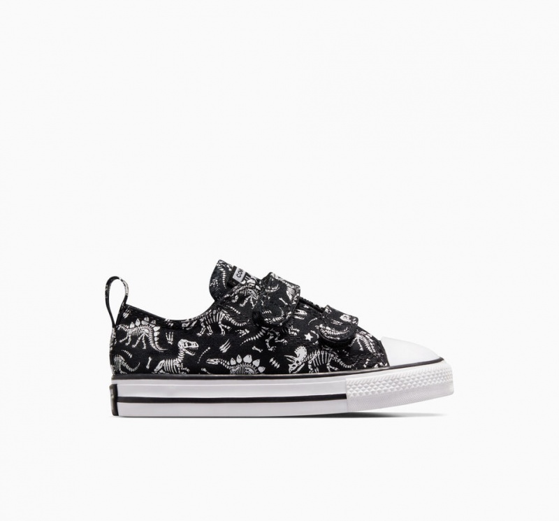 Converse Chuck Taylor All Star Easy-On Dinos Svarta Vita Vita | 820JEXCRK