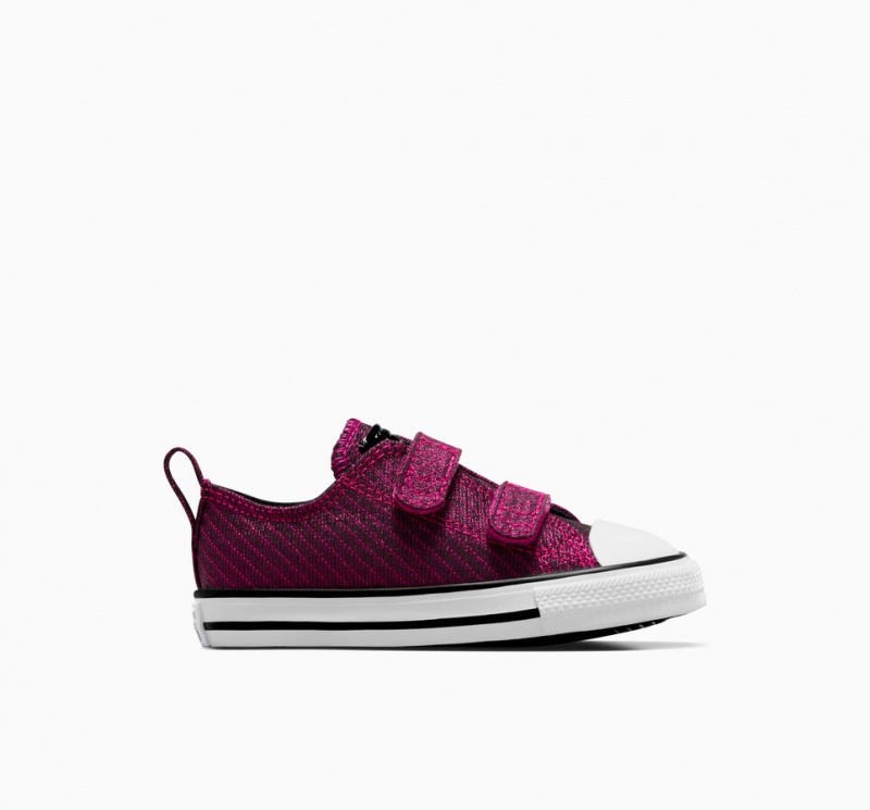 Converse Chuck Taylor All Star Easy On Sparkle Rosa Vita Svarta | 294TRXDEL