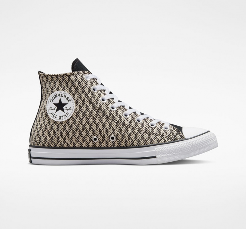 Converse Chuck Taylor All Star Herringbone Svarta Vita | 315WIQRUH
