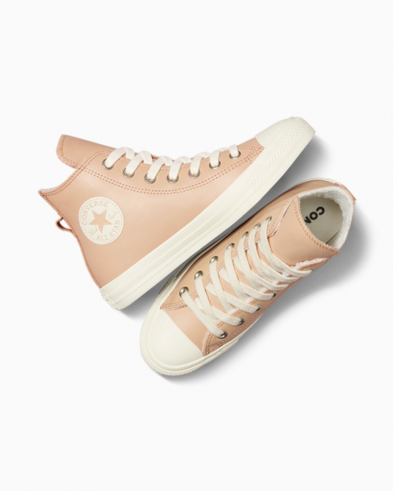 Converse Chuck Taylor All Star Läder Faux Fur Lining Epic Dune / Egret / Egret | 497GCMWSP