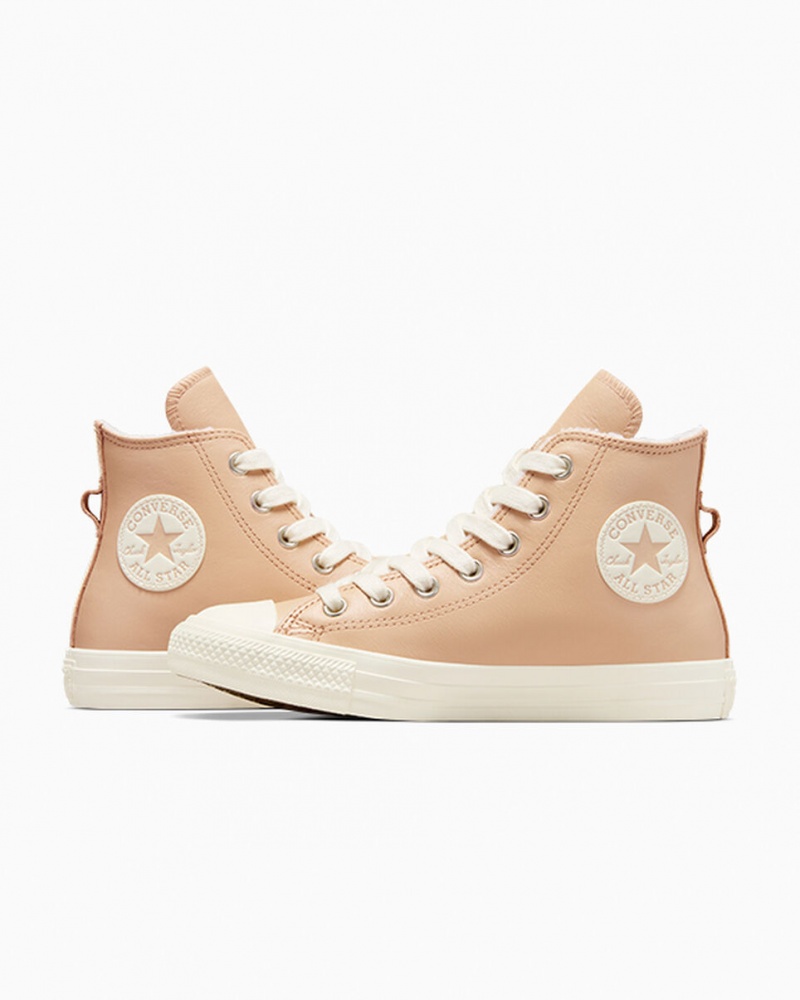 Converse Chuck Taylor All Star Läder Faux Fur Lining Epic Dune / Egret / Egret | 497GCMWSP