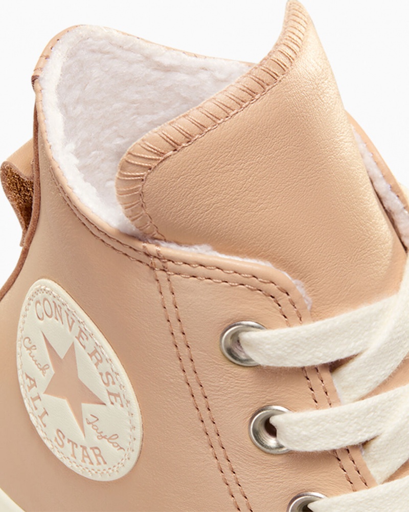 Converse Chuck Taylor All Star Läder Faux Fur Lining Epic Dune / Egret / Egret | 497GCMWSP