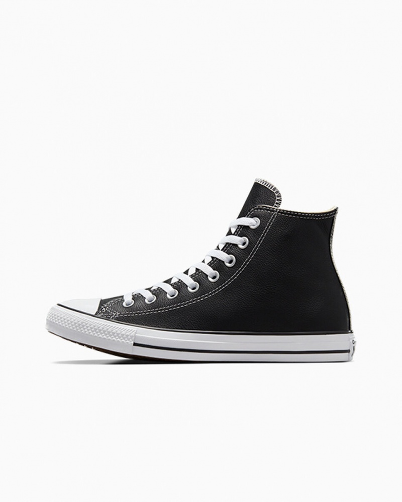Converse Chuck Taylor All Star Läder Svarta | 482IRHWFV