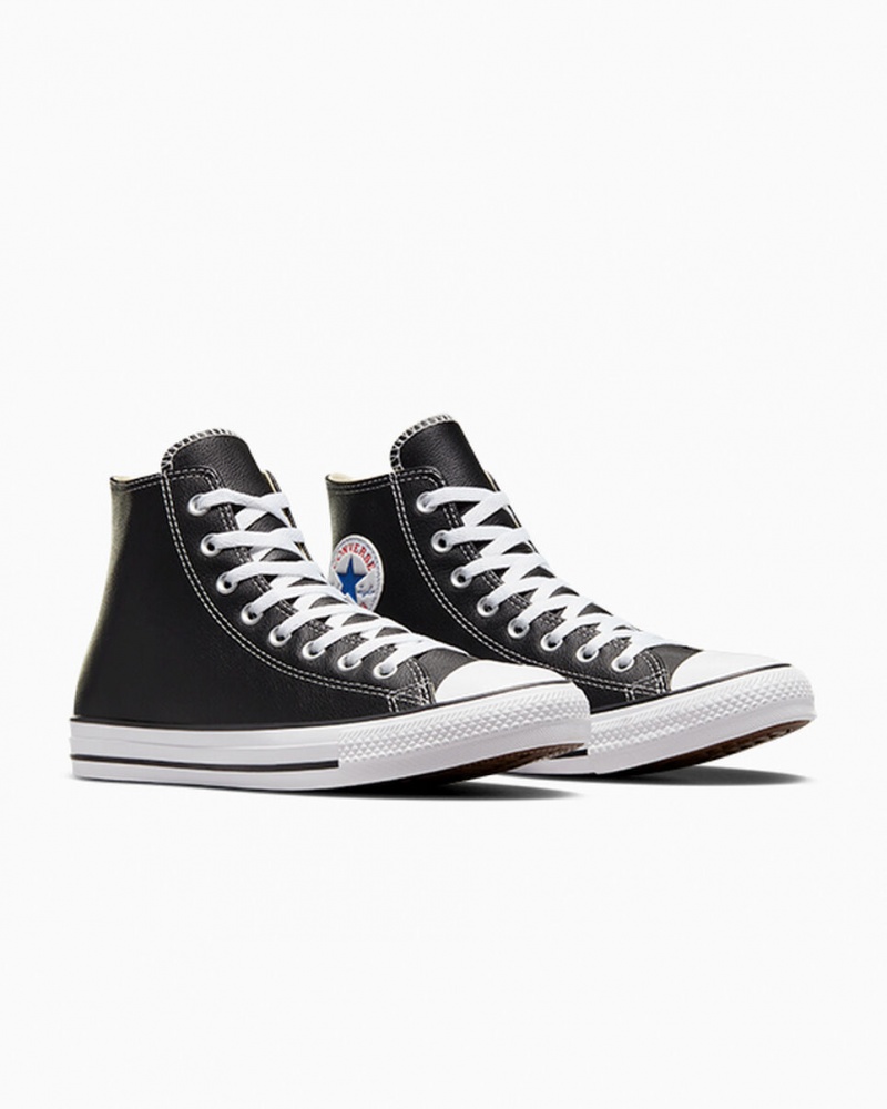 Converse Chuck Taylor All Star Läder Svarta | 482IRHWFV