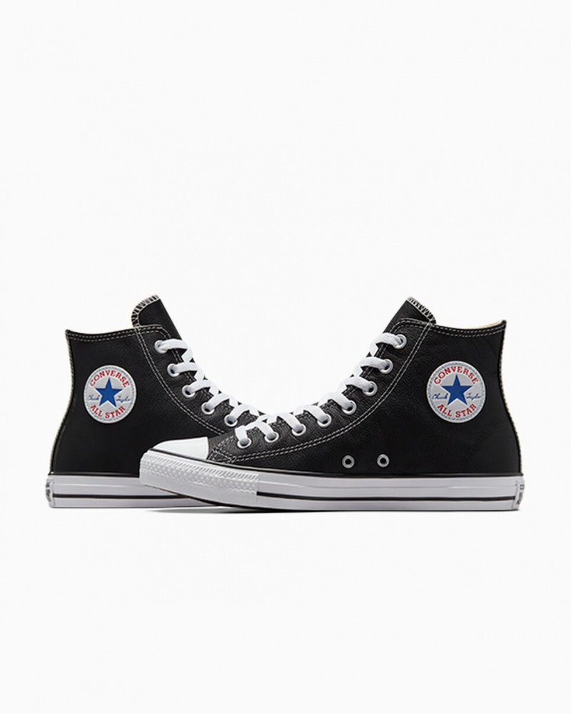 Converse Chuck Taylor All Star Läder Svarta | 482IRHWFV