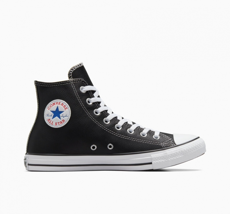 Converse Chuck Taylor All Star Läder Svarta | 482IRHWFV