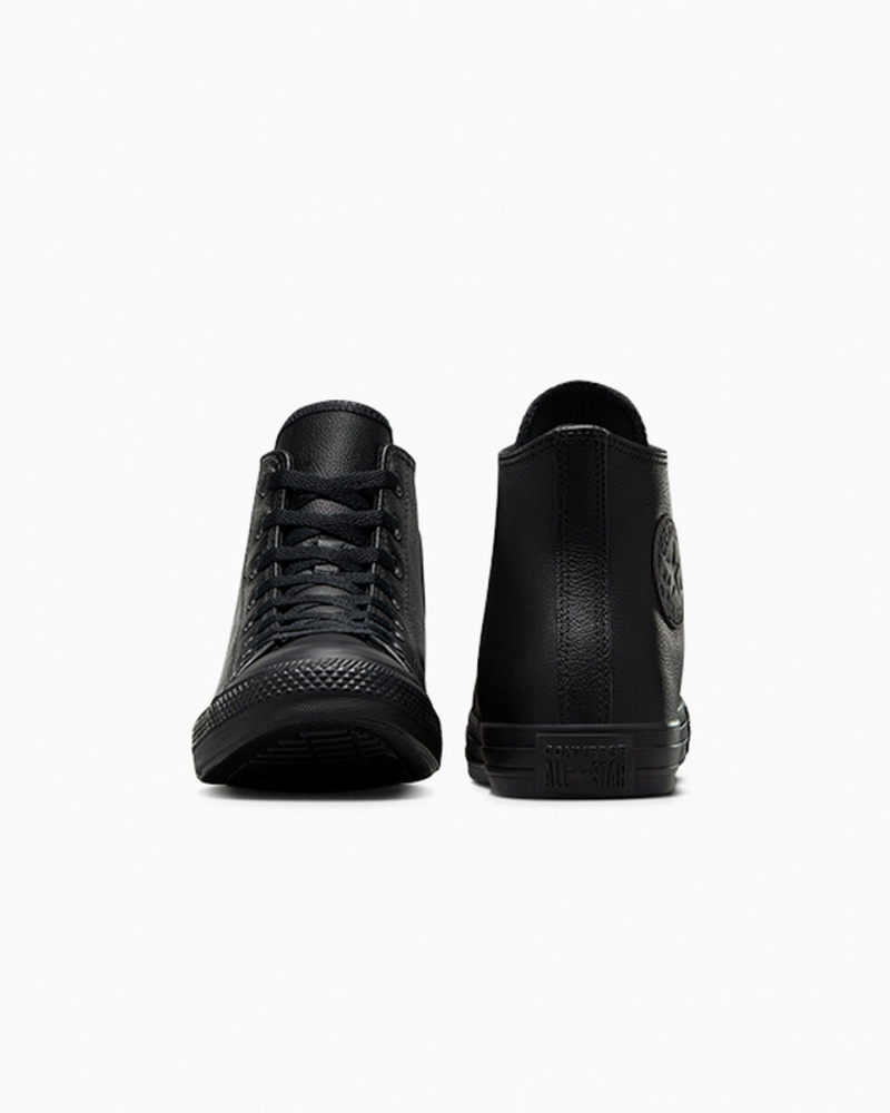 Converse Chuck Taylor All Star Läder Svarta | 603PAYSZQ