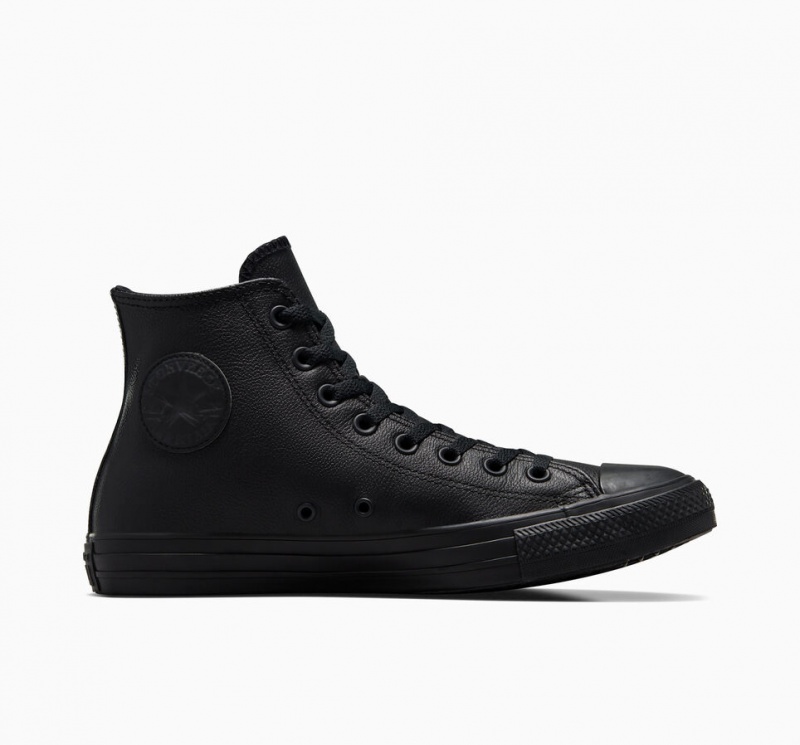 Converse Chuck Taylor All Star Läder Svarta | 603PAYSZQ