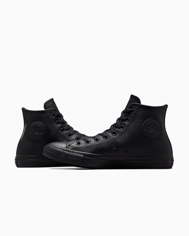 Converse Chuck Taylor All Star Läder Svarta | 576AOSEQV