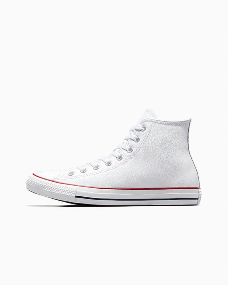 Converse Chuck Taylor All Star Läder Vita | 023ZRBQVH
