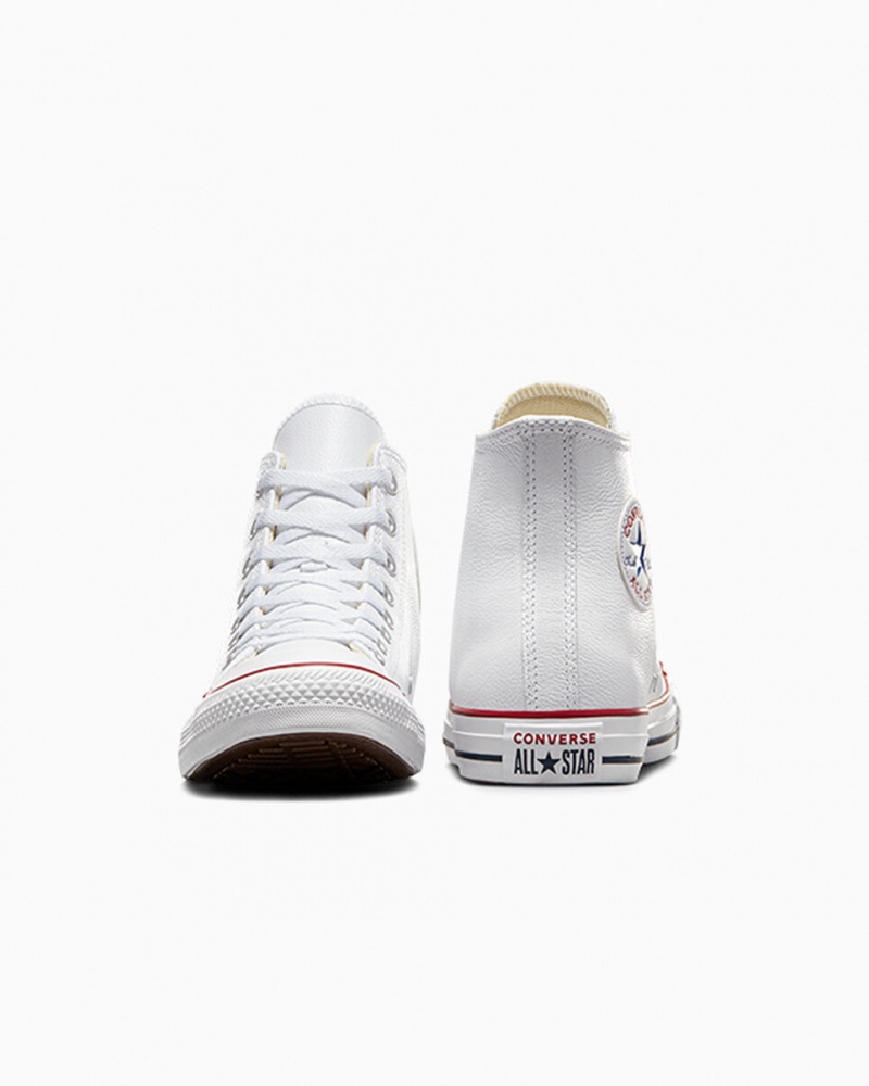 Converse Chuck Taylor All Star Läder Vita | 023ZRBQVH