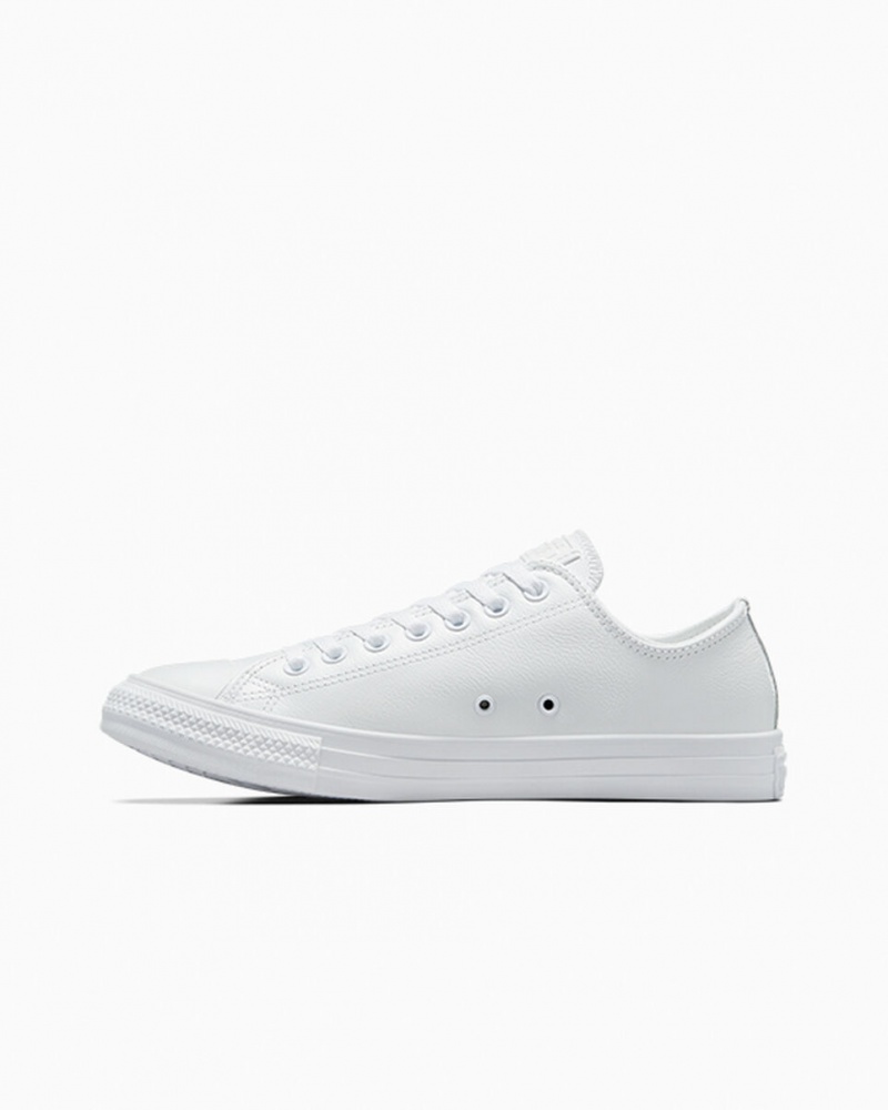 Converse Chuck Taylor All Star Läder Vita | 237ENCIWR