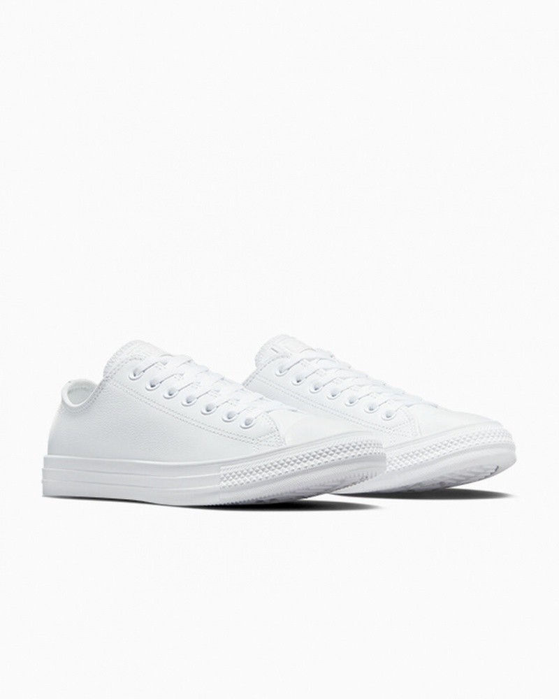 Converse Chuck Taylor All Star Läder Vita | 237ENCIWR