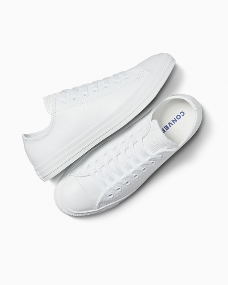 Converse Chuck Taylor All Star Läder Vita | 237ENCIWR