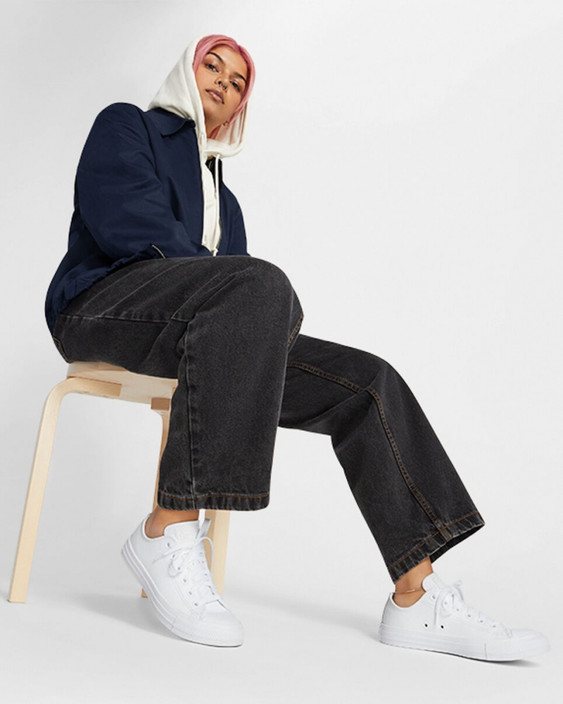 Converse Chuck Taylor All Star Läder Vita | 237ENCIWR