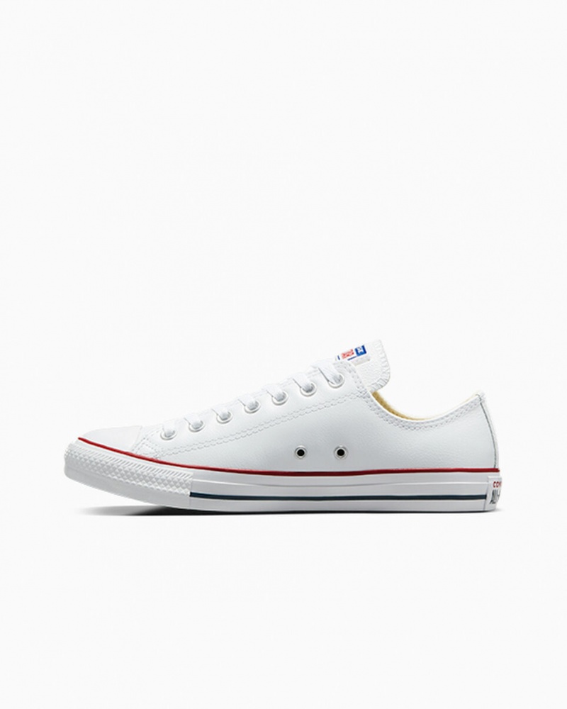 Converse Chuck Taylor All Star Läder Vita | 834IERZFD
