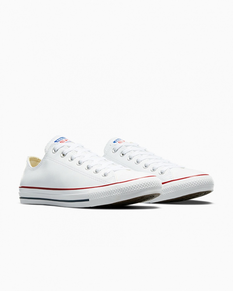 Converse Chuck Taylor All Star Läder Vita | 834IERZFD